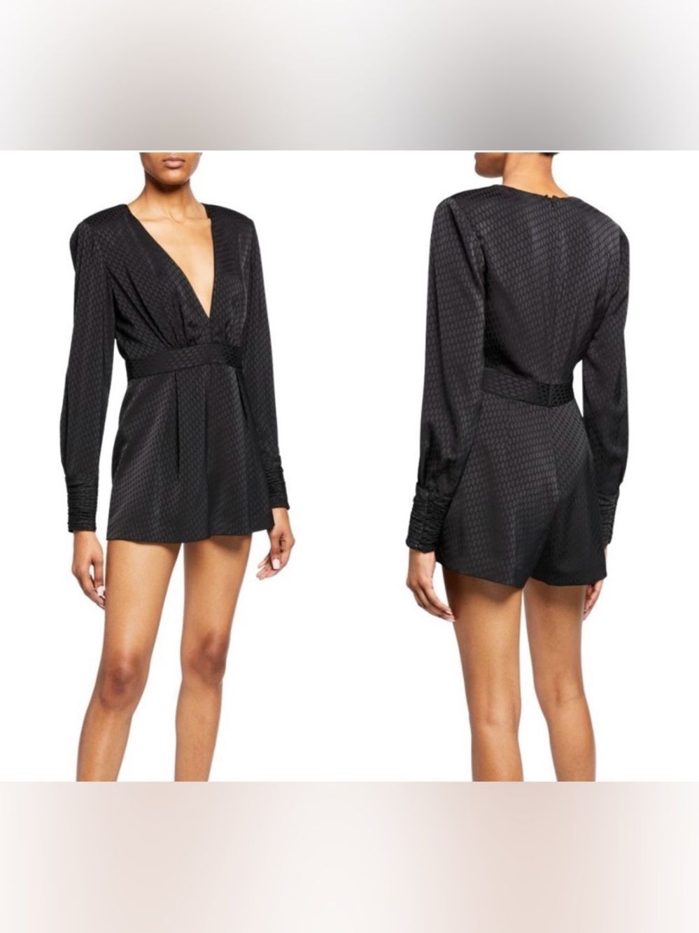 Alexis Black textured jumpsuit size S